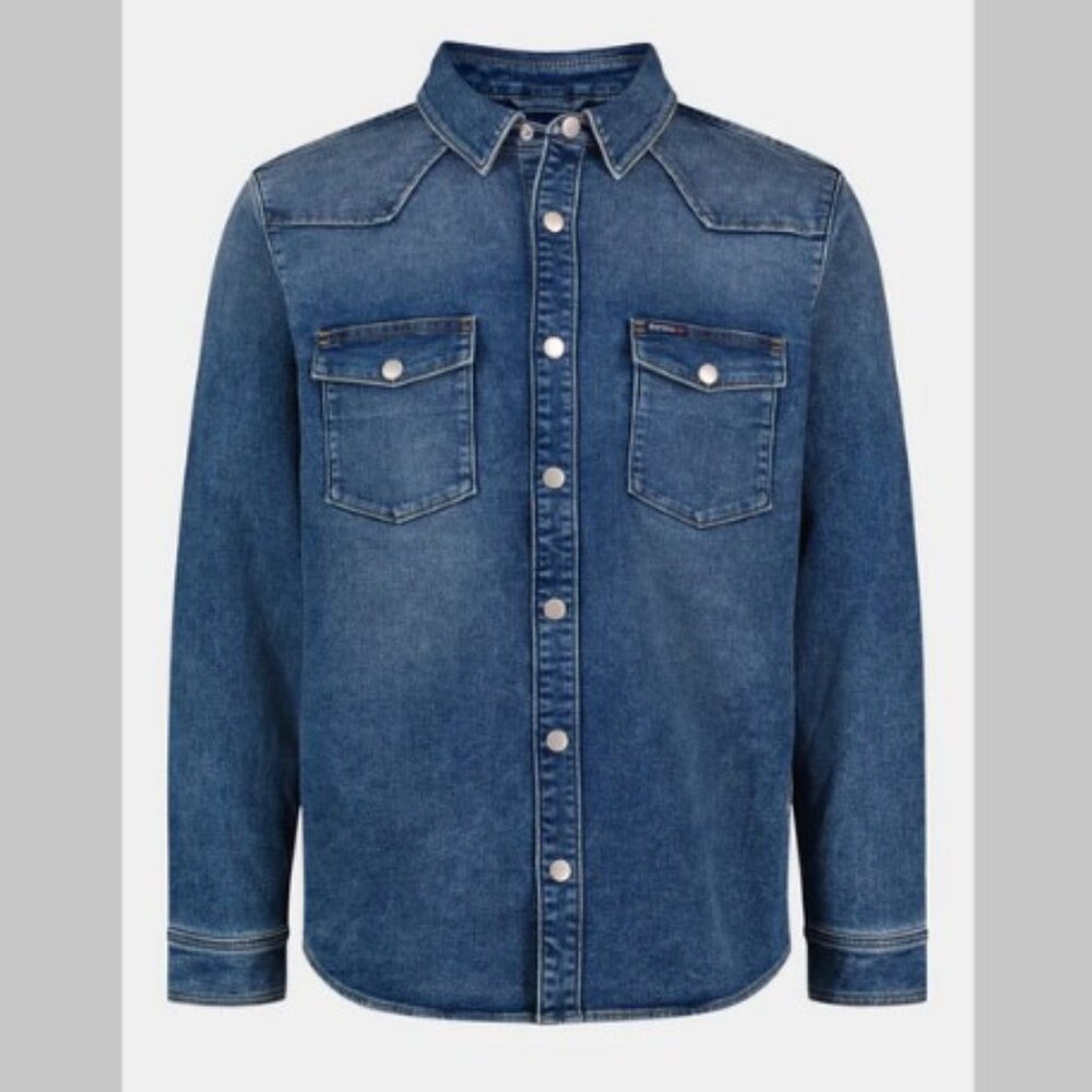 Buffalo David Bitton Shane Denim Shirt L - Picture 6 of 14